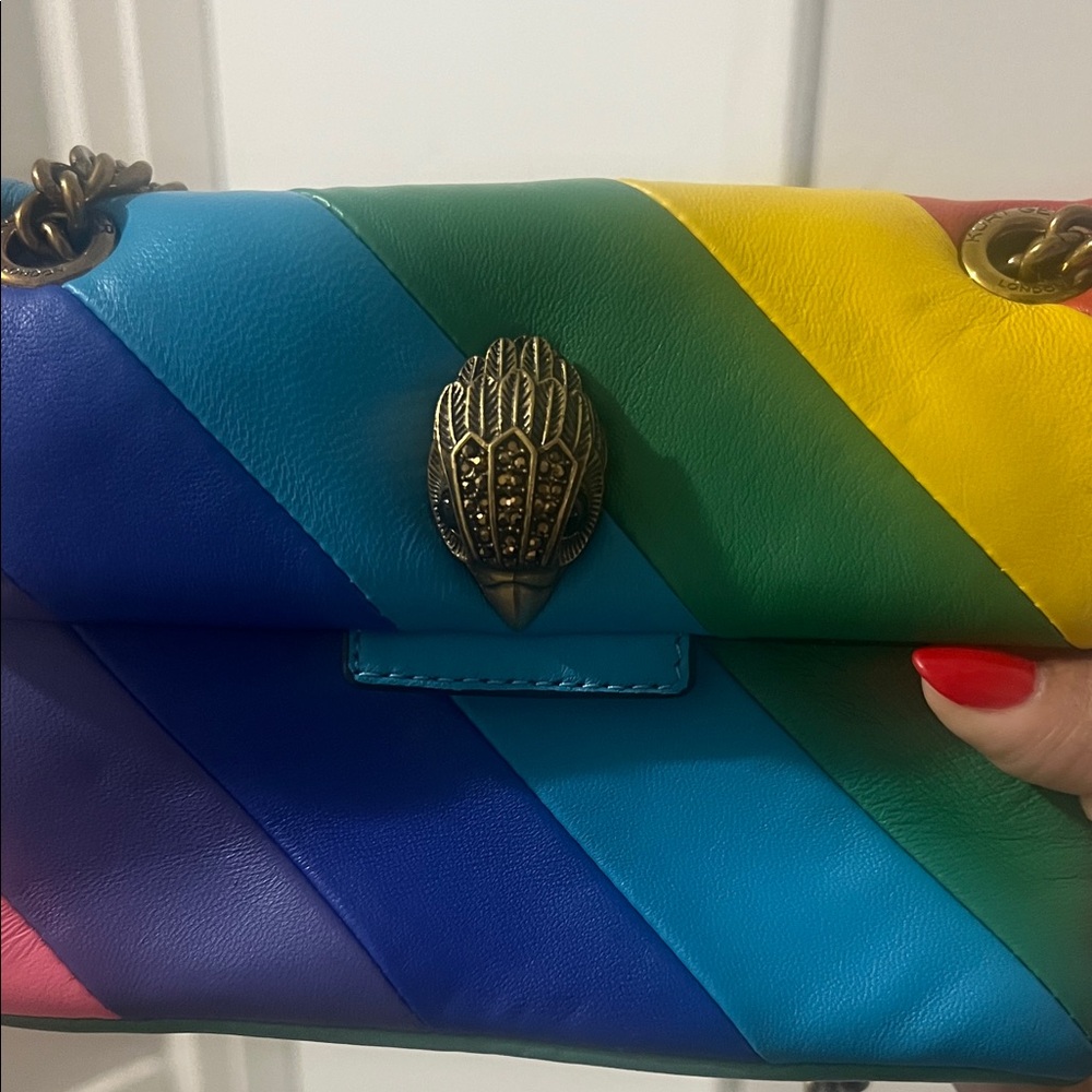 Kurt Geiger London Kensington Mini Multicolor Chain Shoulder Bag - Picture 3 of 9